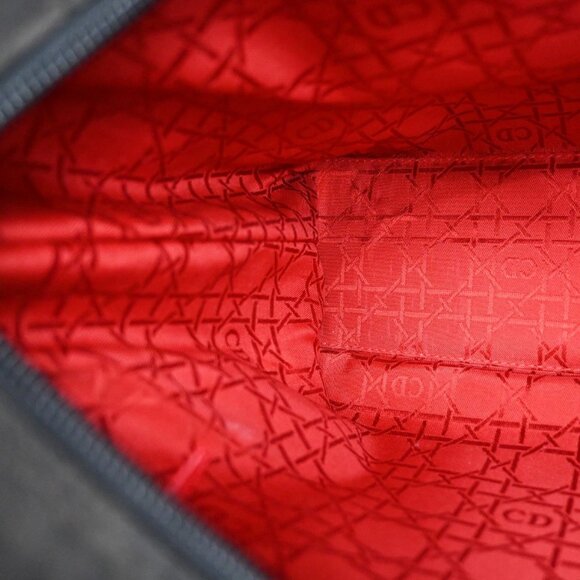 CHRISTIAN DIOR Lady Cannage Tote Hand Bag Nylon Leather Black GHW Italy 73FC009 - Picture 14 of 16